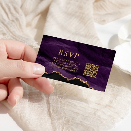 QR-UAWG für Lila Hochzeiten Begleitkarte