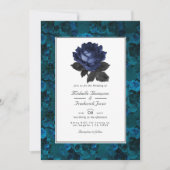 QR-UAWG für Schwarz-Blau-Gotik Einladung (Vorderseite)