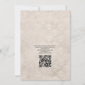 QR-UAWG für White Wedding Floral Einladung (Rückseite)