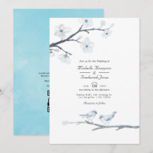 QR UAWG-Hochzeit mit weißem Kirschblumen