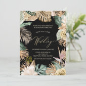 *~* QR UAWG Jungle Leopard Botanische AR21 WEDDING Einladung (Stehend Vorderseite)