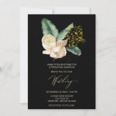 *~* QR UAWG Jungle Tropischer Leopard AR21 WEDDING Einladung (Vorderseite)