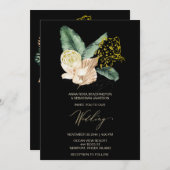 *~* QR UAWG Jungle Tropischer Leopard AR21 WEDDING Einladung (Vorne/Hinten)