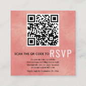QR-UAWG Korallenrosa Hochzeit Begleitkarte (Vorderseite)