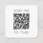 QR UAWG Minimal Deko Typografie & Foto Hochzeit Begleitkarte (Vorderseite)