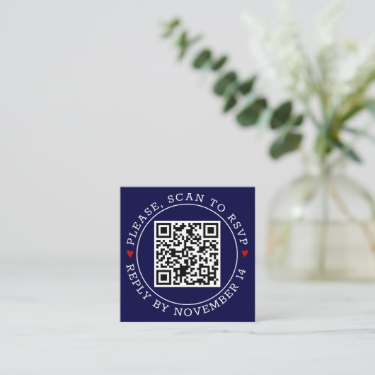 QR-UAWG mit Blauen Grenzherzen Begleitkarte (Stehend Vorderseite)