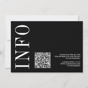 QR-UAWG mit einfarbigem QR-Code in Schwarzweiß Einladung