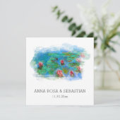 *~* QR UAWG MONET LILY POND AP12 UAWG Wedding Einladung (Stehend Vorderseite)