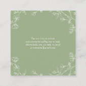 QR-UAWG, Salbeigrün Blütenblütenhochzeit Begleitkarte (Rückseite)