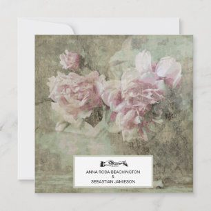 *~* QR UAWG Vintag Pink Pony Floral AR23 WEDDING Einladung