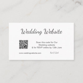 QR UAWG wedding website simple Schwarz-weiß UAWG Visitenkarte