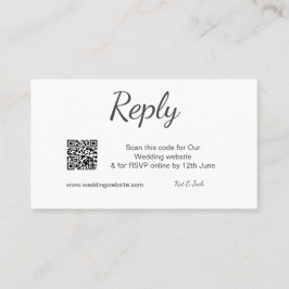 QR UAWG wedding website simple Schwarz-weiß UAWG Visitenkarte