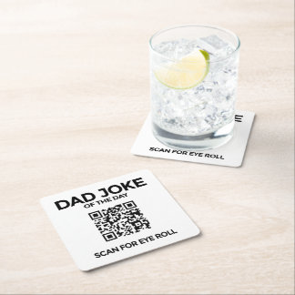 QR-Vater-Witz-Untersetzer Rechteckiger Pappuntersetzer