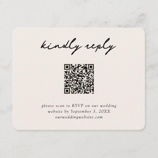 QR-Verschlüsselungskarte für Creme und Black UAWG Begleitkarte (Vorderseite)