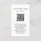 *~* QR Verziert TURQUOISE Gold Agate Foil AP66 Visitenkarte (Rückseite)