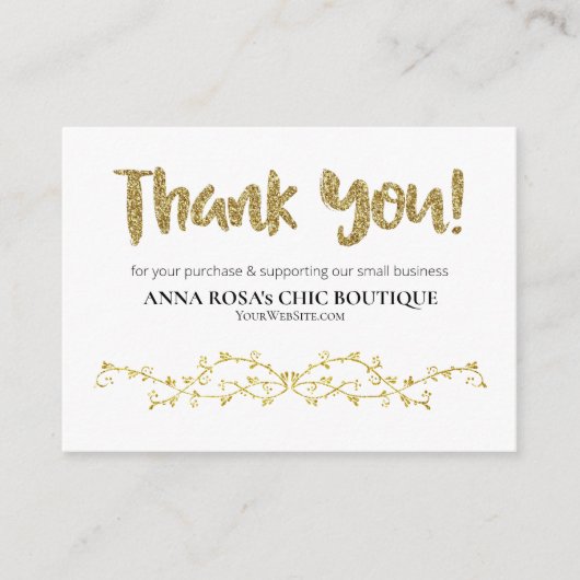 *~* QR Verzierte Scroll DANK IHNEN LOGO Review AP8 Begleitkarte (Vorderseite)