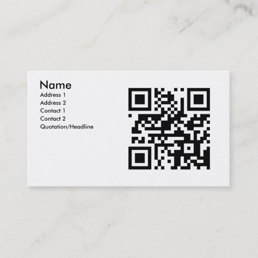 QR Visitenkarte (Vorderseite)