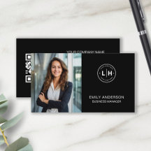 QR-Visitenkarte für das Schwarze Foto