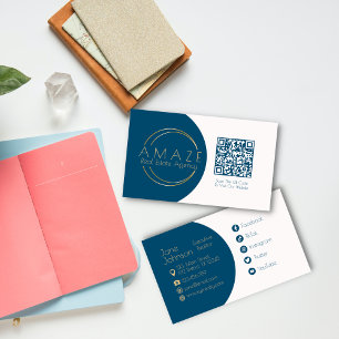 QR-Visitenkarte mit Logo-Design Visitenkarte