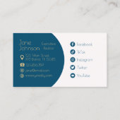 QR-Visitenkarte mit Logo-Design Visitenkarte (Rückseite)