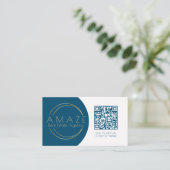 QR-Visitenkarte mit Logo-Design Visitenkarte (Stehend Vorderseite)