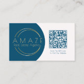 QR-Visitenkarte mit Logo-Design Visitenkarte (Vorderseite)