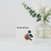 *~* QR Wabi - Sabi Abstrakt Minimal Tinte AR27 Ein Quadratische Visitenkarte (Stehend Vorderseite)