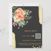 *~* QR WE DO AR15 Rosa Rose UAWG WEDDING Einladung (Rückseite)