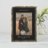 QR-Website für Minimalistisches Gerahmtes Foto Hoc Save The Date (Stehend Vorderseite)