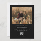 QR-Website für Minimalistisches Gerahmtes Foto Hoc Save The Date (Rückseite)