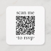 QR Wedding RSVP Einfaches Foto und klassische Typo Begleitkarte (Vorderseite)