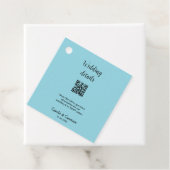 QR WEDING WEBSITE Hinzufügen des Datums Schwarz-we Geschenkanhänger (Beispiel)