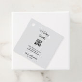 QR WEDING WEBSITE Hinzufügen des Datums Schwarz-we Geschenkanhänger (Beispiel)