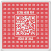 QR-Werbecode (editierbar) mit Logo-Muster Aufkleber (Vorderseite)
