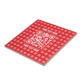 QR-Werbecode (editierbar) mit Logo-Muster Fliese