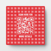 QR-Werbecode (editierbar) mit Logo-Muster Fotoplatte (Vorderseite)