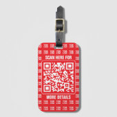 QR-Werbecode (editierbar) mit Logo-Muster Gepäckanhänger (Vorderseite Vertikal)