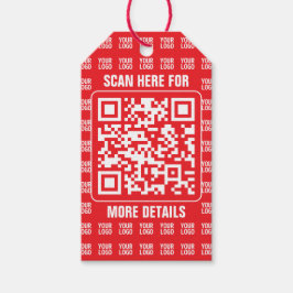 QR-Werbecode (editierbar) mit Logo-Muster Geschenkanhänger