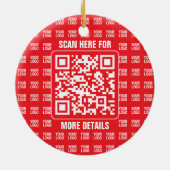 QR-Werbecode (editierbar) mit Logo-Muster Keramik Ornament (Hinten)