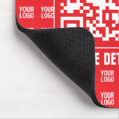 QR-Werbecode (editierbar) mit Logo-Muster Mousepad (Ecke)