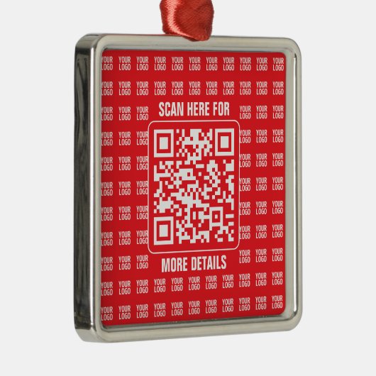 QR-Werbecode (editierbar) mit Logo-Muster Ornament Aus Metall (Rechts)