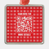 QR-Werbecode (editierbar) mit Logo-Muster Ornament Aus Metall (Vorne)
