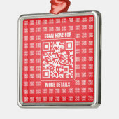 QR-Werbecode (editierbar) mit Logo-Muster Ornament Aus Metall (Links)