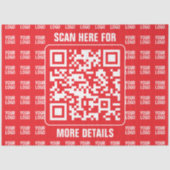 QR-Werbecode (editierbar) mit Logo-Muster Seidenpapier (Vorderseite)