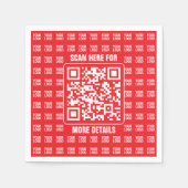 QR-Werbecode (editierbar) mit Logo-Muster Serviette (Vorderseite)