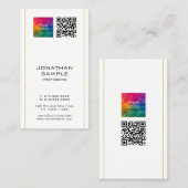 QR-Werbecode Firmenlogo hochladen Visitenkarte (Vorne/Hinten)