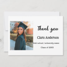 QR White Black Foto Classic Eleg Graduation Party