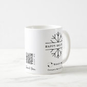 QR White Christmas Chake Snowflake Kaffeetasse (VorderseiteRechts)