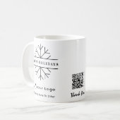 QR White Christmas Chake Snowflake Kaffeetasse (Vorderseite Links)