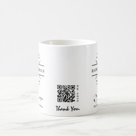 QR White Christmas Chake Snowflake Kaffeetasse (Mittel)